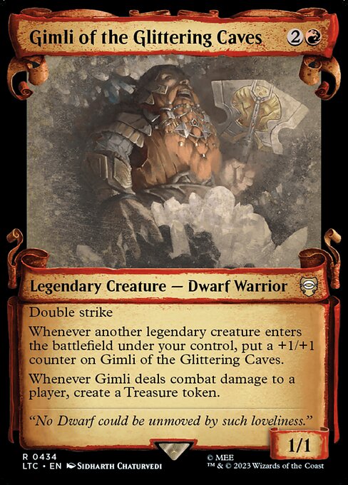 Gimli of the Glittering Caves 434 The Lord Of The Rings: Tales Of Middle-Earth Commander (LTC) [Nonfoil] NM