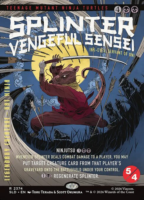 Splinter, Vengeful Sensei (Ink-Eyes, Servant of Oni) 2374 Secret Lair Drop (SLD) [Foil] NM