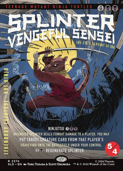Splinter, Vengeful Sensei (Ink-Eyes, Servant of Oni) 2374 Secret Lair Drop (SLD) [Nonfoil] NM