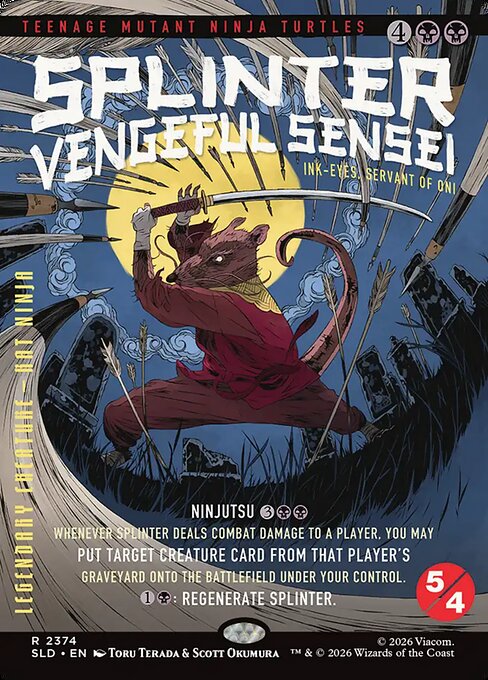 Splinter, Vengeful Sensei (Ink-Eyes, Servant of Oni) 2374 Secret Lair Drop (SLD) [Nonfoil] NM