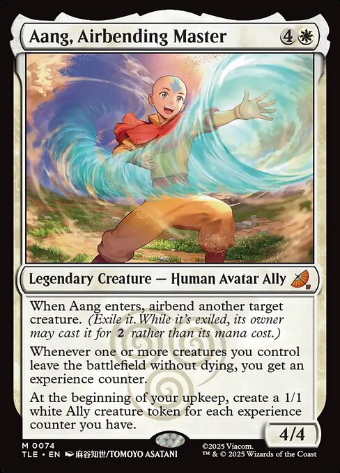 Aang, Airbending Master 74 Avatar: The Last Airbender Eternal (TLE) [Foil] NM