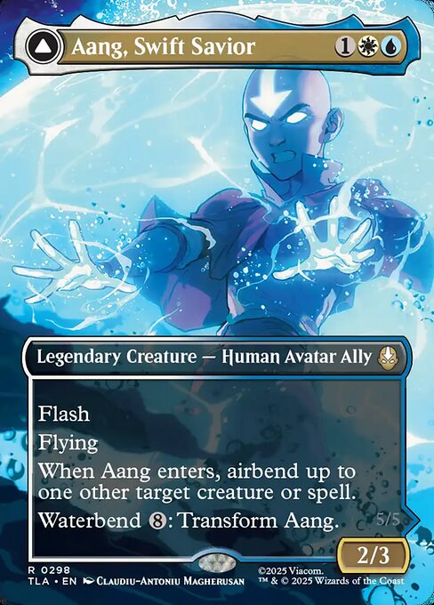 Aang, Swift Savior // Aang and La, Ocean's Fury 298 Avatar: The Last Airbender (TLA) [Foil] NM