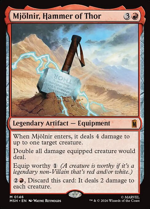 Mjölnir, Hammer of Thor 146 Marvel Super Heroes (MSH) [Nonfoil] NM