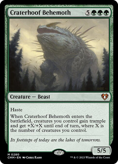 Craterhoof Behemoth 280 Commander Masters (CMM) [Nonfoil] NM