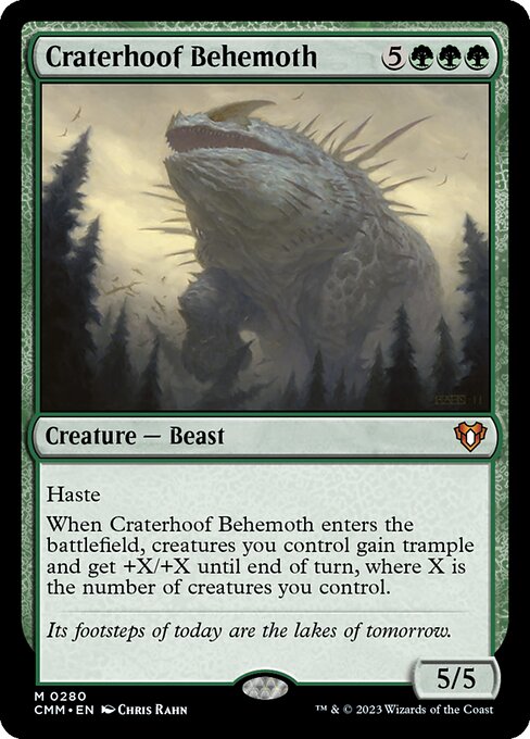 Craterhoof Behemoth 280 Commander Masters (CMM) [Nonfoil] NM
