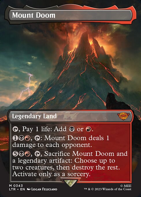 Mount Doom 343 The Lord Of The Rings: Tales Of Middle-Earth (LTR) [Foil] NM