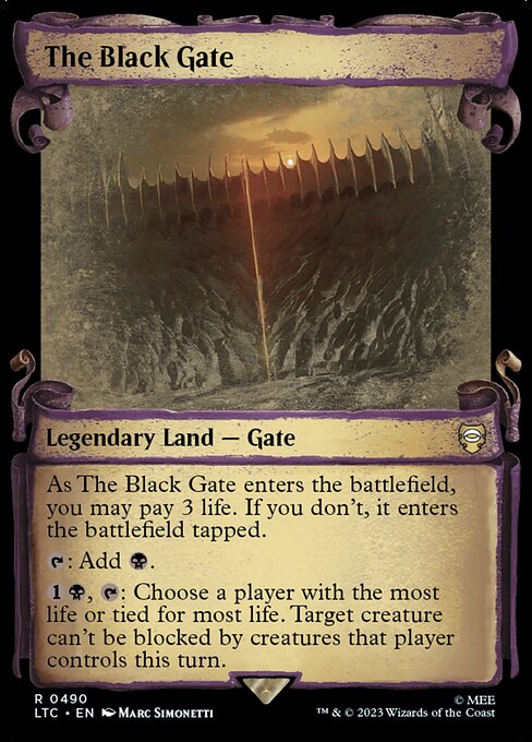 The Black Gate 490 The Lord Of The Rings: Tales Of Middle-Earth Commander (LTC) [Silver Foil] NM