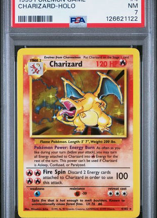 Charizard Holo 4/102 1999 Pokemon Base Set PSA 7