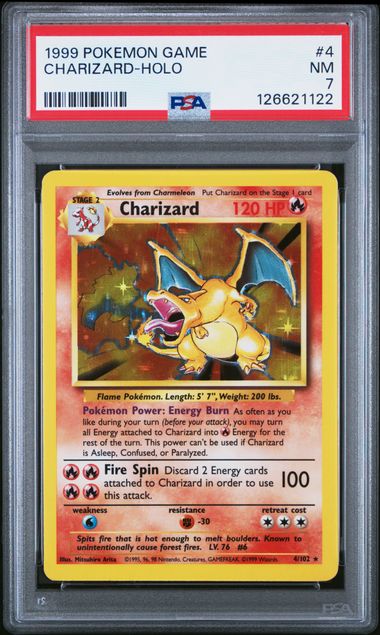 Charizard Holo 4/102 1999 Pokemon Base Set PSA 7