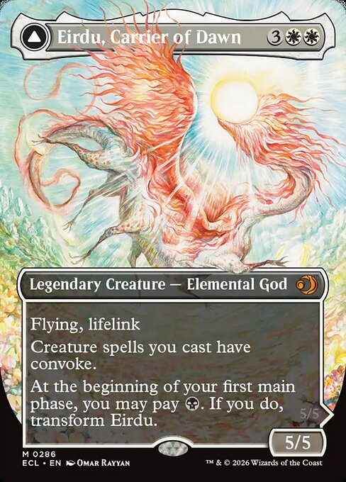 Eirdu, Carrier of Dawn // Isilu, Carrier of Twilight 286 Lorwyn Eclipsed (ECL) [Foil] NM