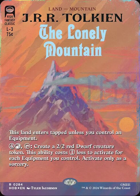 The Lonely Mountain 284 The Hobbit (HOB) [Surge Foil] NM