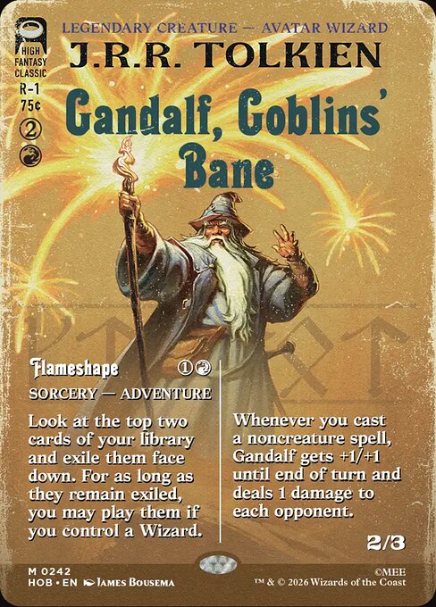 Gandalf, Goblins' Bane // Flameshape 242 The Hobbit (HOB) [Foil] NM