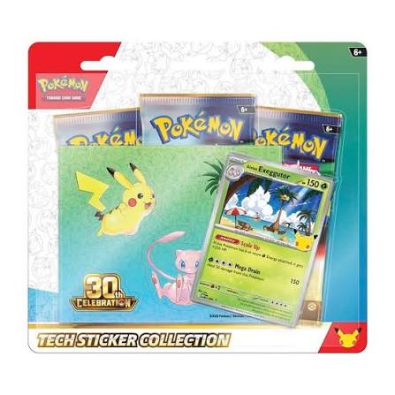 Pokemon: 30th Celebration - Tech Sticker Collection [Various Pokemon] (Releases 9/16)