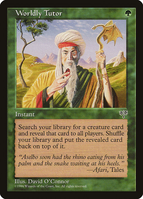 Worldly Tutor 255 Mirage (MIR) [Nonfoil] NM