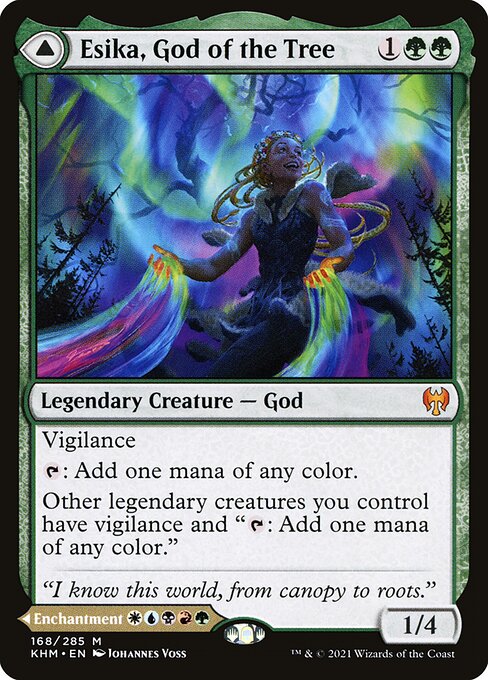 Esika, God of the Tree // The Prismatic Bridge 168 Kaldheim (KHM) [Nonfoil] NM