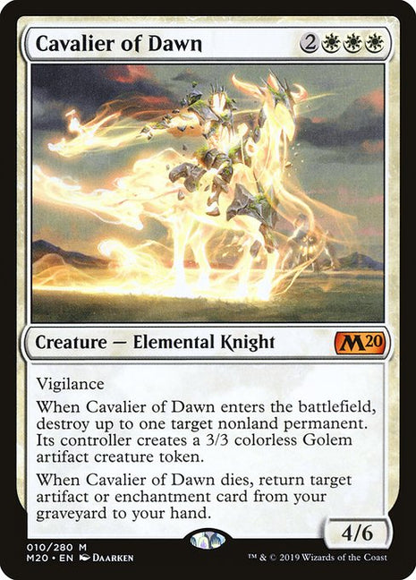 Cavalier of Dawn 10 Core Set 2020 (M20) [Nonfoil] NM