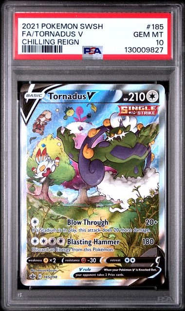 Tornadus V 185/198 - Chilling Reign (CRE) PSA 10