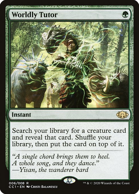 Worldly Tutor 6 Commander Collection: Green (CC1) [Nonfoil] NM