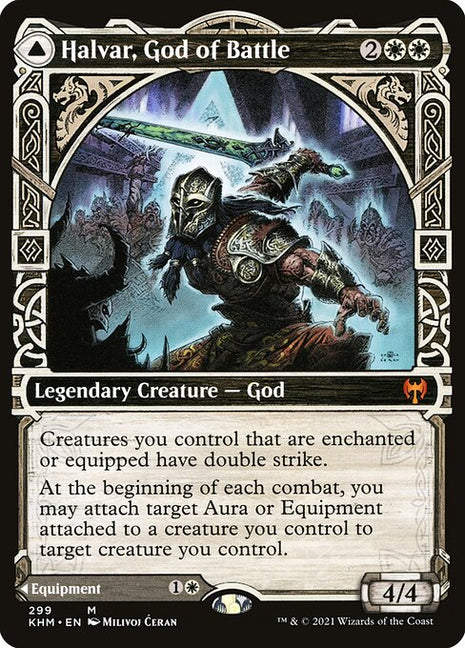 Halvar, God of Battle // Sword of the Realms 299 Kaldheim (KHM) [Nonfoil] LP