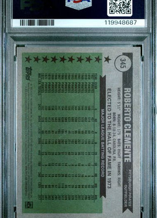 2025 Topps Heritage Roberto Clemente Flip Stock - PSA 9