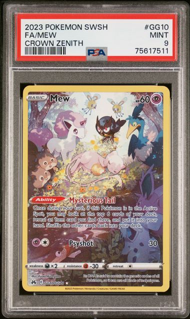Mew gg10/gg70 - Crown Zenith (CRZ) PSA 9