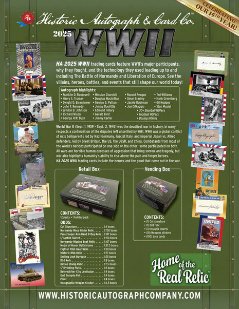 2025 Historic Autographs WWII Hobby Box