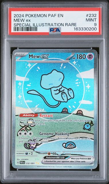 Mew ex 232/91 - Paldean Fates (PAF) PSA 9