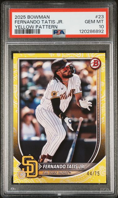 Fernando Tatis Jr. [Yellow] #23 - 2025 Bowman Baseball PSA 10