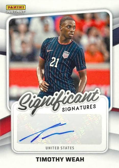 2026 Panini Instant Soccer Significant Signatures Timothy Weah Auto
