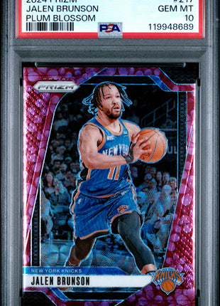 2024 Prizm Jalen Brunson Plum Blossom /8 - PSA 10