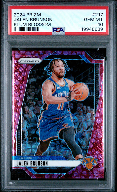 2024 Prizm Jalen Brunson Plum Blossom /8 - PSA 10
