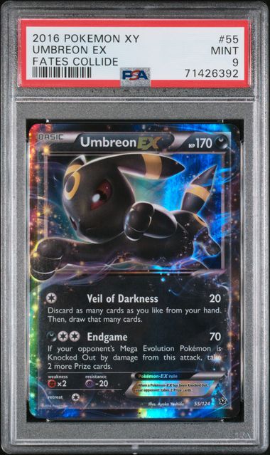 Umbreon EX 55/124 - Fates Collide (FCO) PSA 9