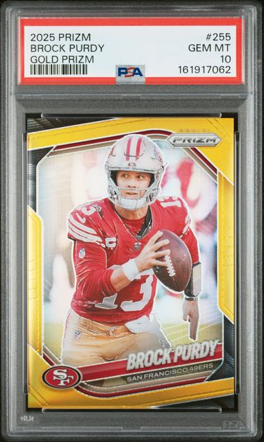 Brock Purdy Gold Prizm /10 PSA 10 2025 Prizm