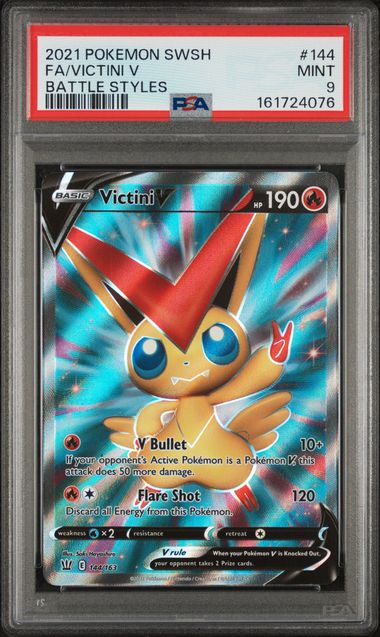 Victini V 144/163 - Battle Styles (BST) PSA 9