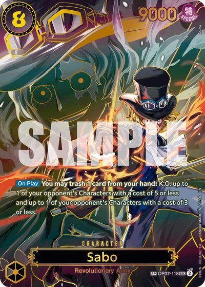 Sabo #op07-118 [SP] - One Piece Carrying on His Will NM
