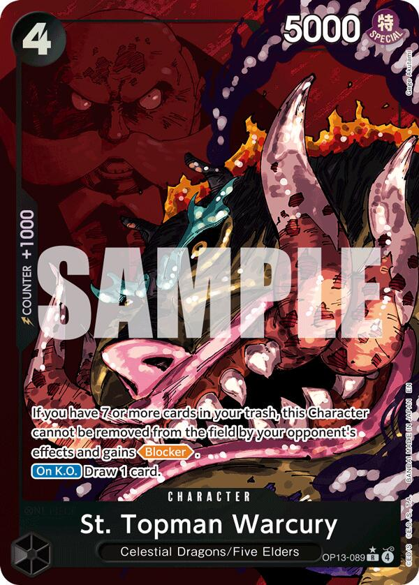 St. Topman Warcury #op13-089 [Alternate Art] - One Piece Carrying on His Will NM