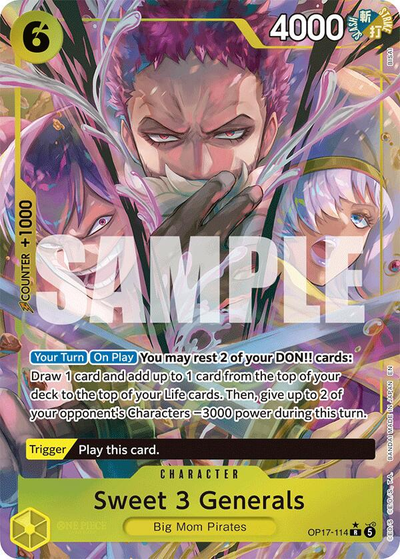 Sweet 3 Generals #op17-114 [Alternate Art] - One Piece World's Strongest Warriors NM