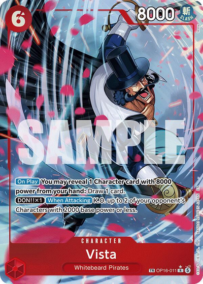 Vista #op16-011 [Treasure Rare] - One Piece The Time of Battle NM