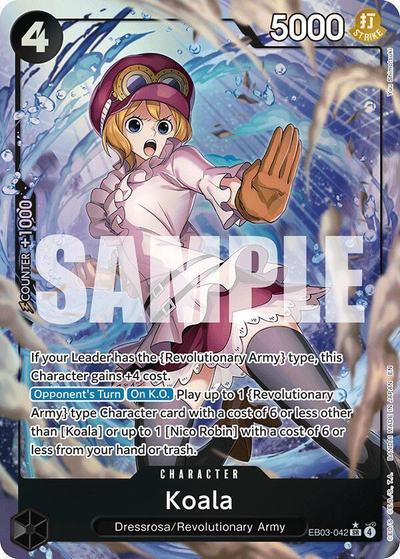Koala #eb03-042 [Alternate Art] - One Piece Extra Booster Heroines Edition PSA 10