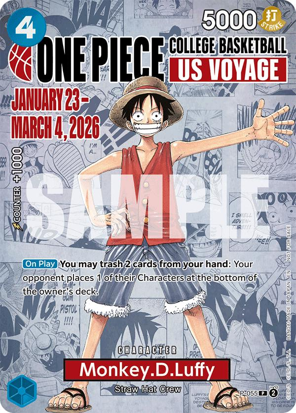 Monkey.D.Luffy P-055 [College Basketball US Voyage] - One Piece Promo NM