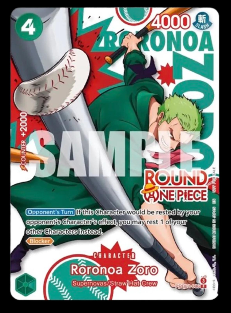 Roronoa Zoro #prb02-006 [Round 1] - One Piece Promo NM