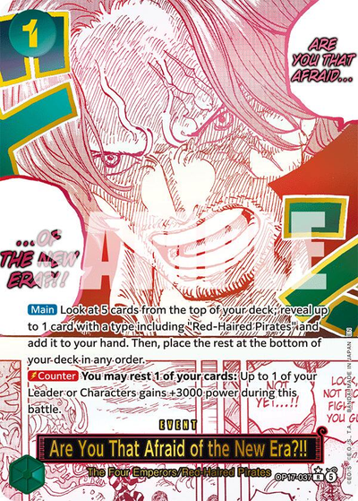 Are You That Afraid of the New Era?! #op17-037 [Alternate Art] - One Piece World's Strongest Warriors NM