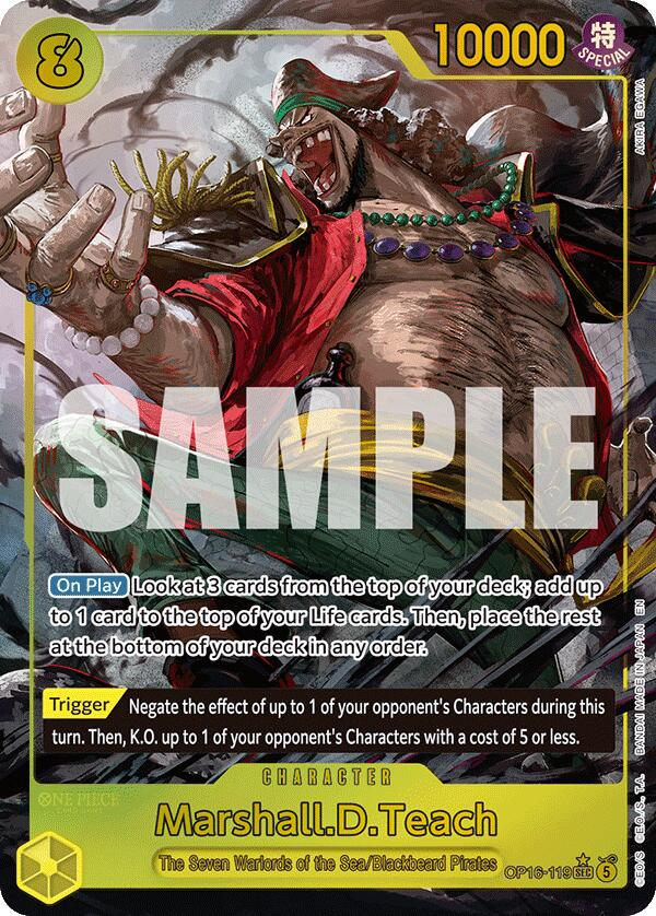 Marshall.D.Teach #op16-119 [Alternate Art] - One Piece The Time of Battle NM