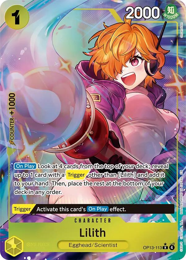 Lilith #op13-113 [Alternate Art] - One Piece Carrying on His Will PSA 10