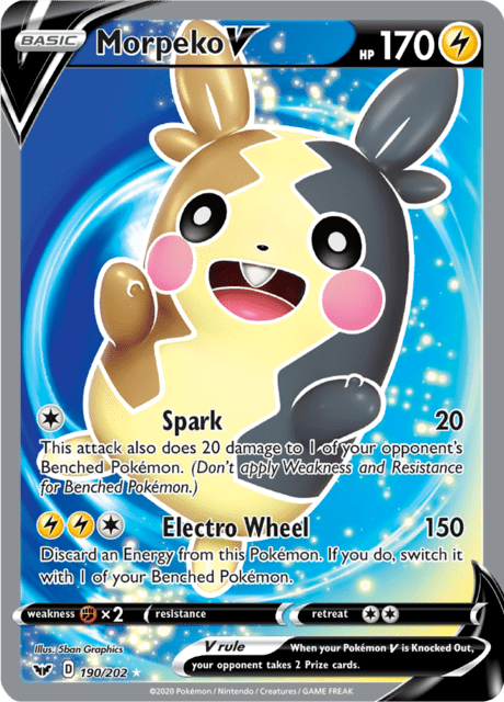 Morpeko V 190/202 - Sword & Shield (SSH) NM