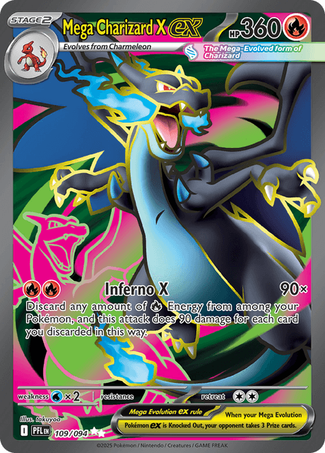 Mega Charizard X ex 109/94 - Phantasmal Flames (PFL) Grading