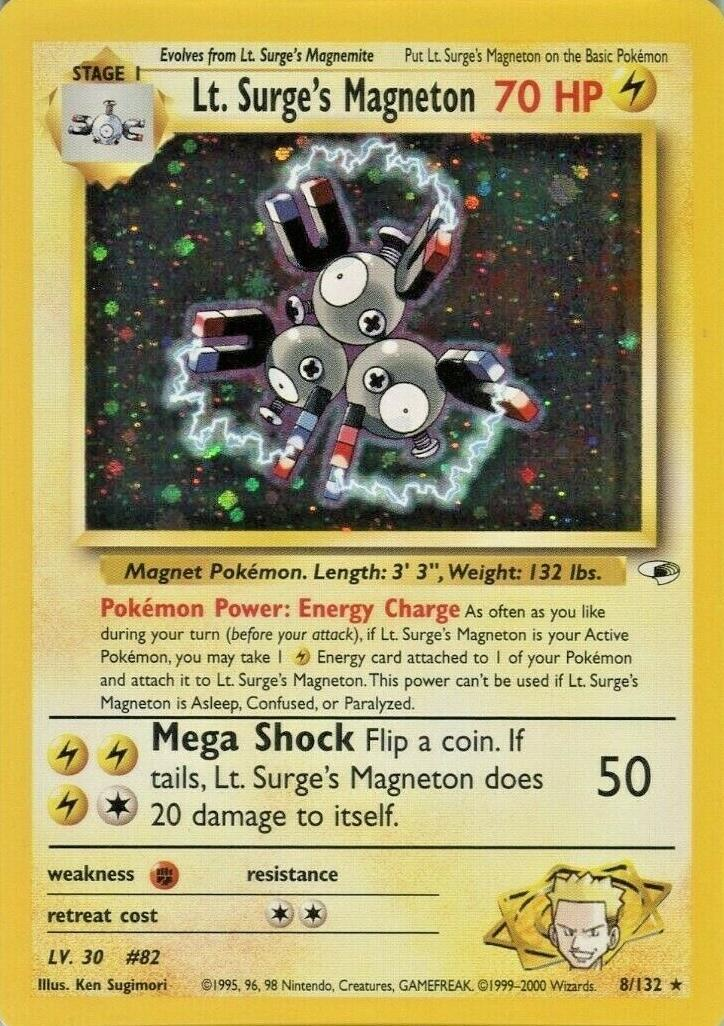 Lt. Surge's Magneton 8/132 - Gym Heroes (G1) HP