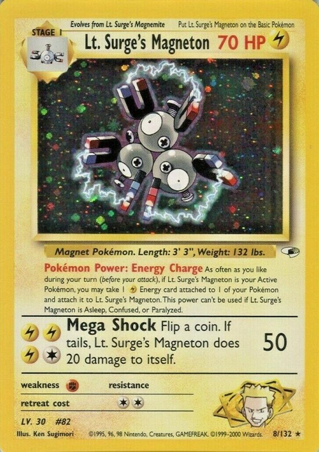 Lt. Surge's Magneton 8/132 - Gym Heroes (G1) HP