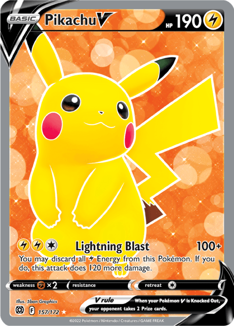 Pikachu V 157/172 - Brilliant Stars (BRS) LP
