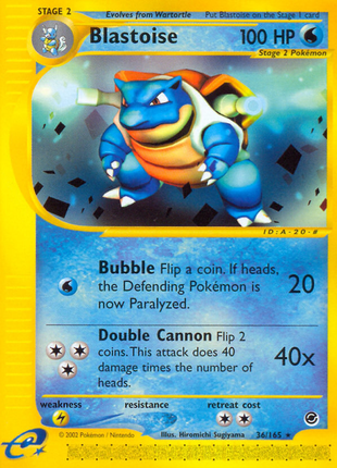 Blastoise 36/165 [Reverse Holo] - Expedition (EX) DMG